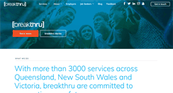 Desktop Screenshot of breakthru.org.au
